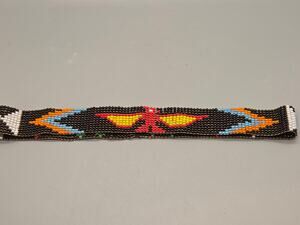 Vintage Native American Cherokee Beaded Thunderbird 19" Head/Hat Band RARE